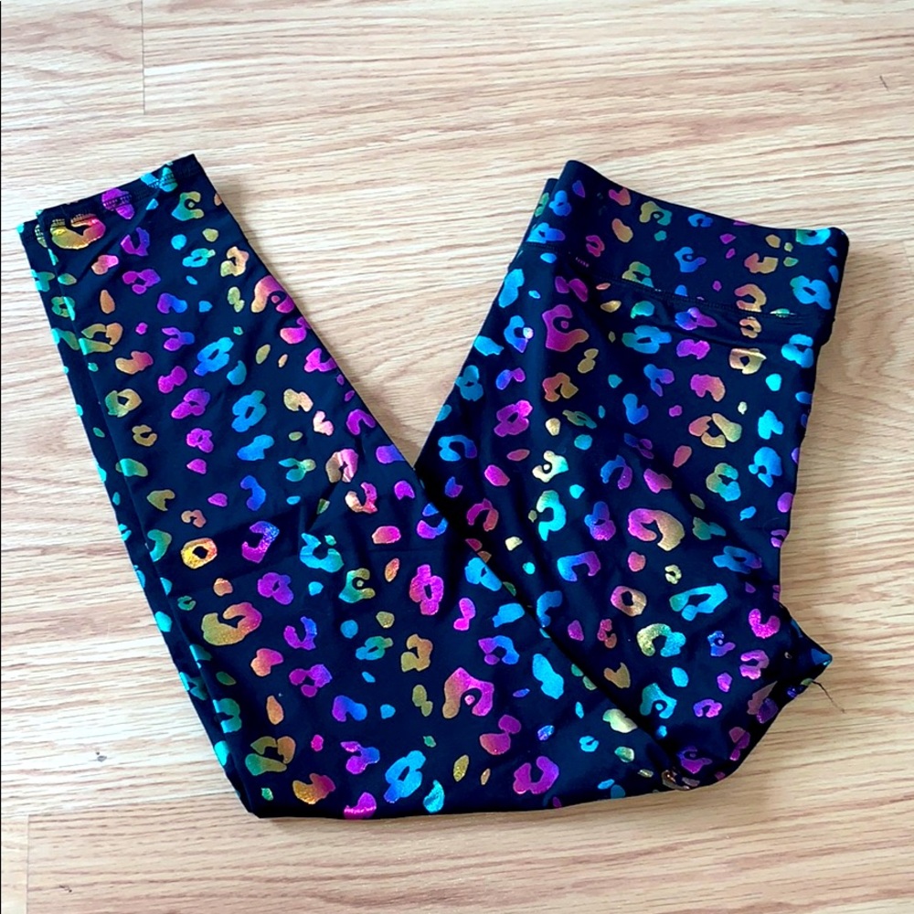 Terez rainbow leopard leggings